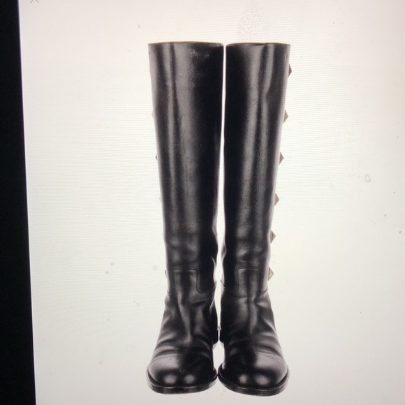 Valentino Rockstud accents leather riding boots - Picture 3 of 7